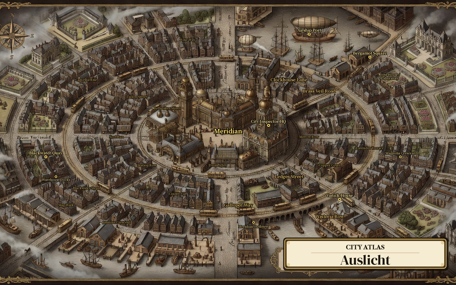 Labeled city atlas of Auslicht